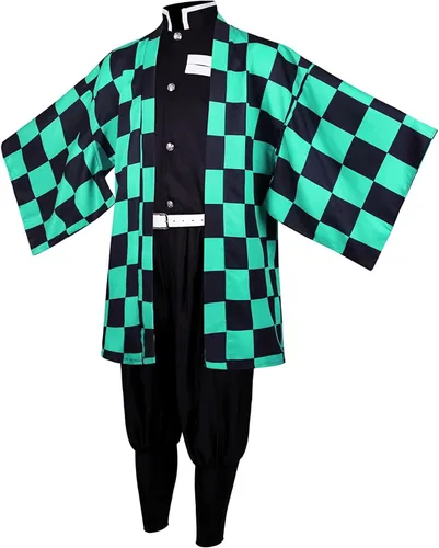 Vista 6 de QAQ-COSPPLAY - Disfraz de anime para cosplay de Kamado Nezuko Zenitsu Tanjirou Giyuu Kimono