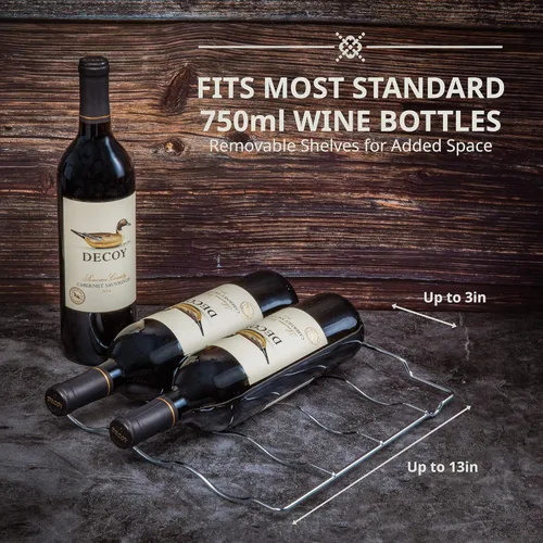 Vista 5 de Ivation Refrigerador de vino con compresor de 18 botellas con cerradura, gran bodega independiente para vino tinto, blanco, champán o espumoso