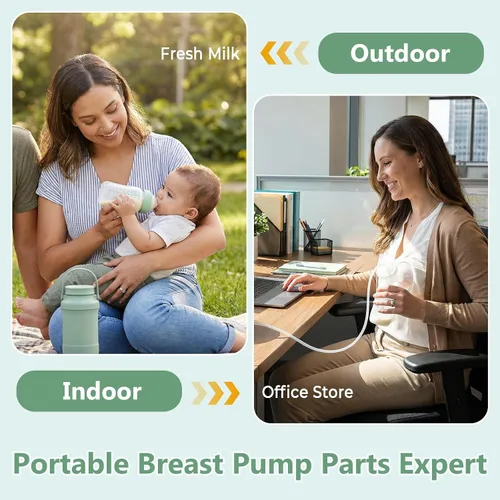 Vista 6 de Accesorios para extractor de leche compatibles con piezas de repuesto Spectra S1 S2 S9 Plus, 2 juegos con bridas de 0.94 pulgadas, botellas de 10