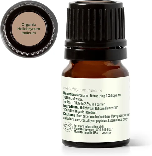 Vista 8 de Plant Therapy Aceite esencial de helicriso orgánico (Italicum), 0.1 fl oz (1/12 oz), 100% puro, sin diluir, orgánico certificado por USDA, ideal