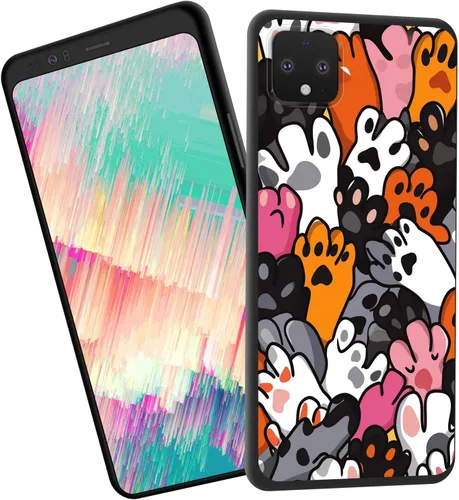 Vista 93 de Funda delgada para Google Pixel 4 XL, funda delgada de silicona de TPU suave a prueba de golpes para Google Pixel 4 XL, cruz negra