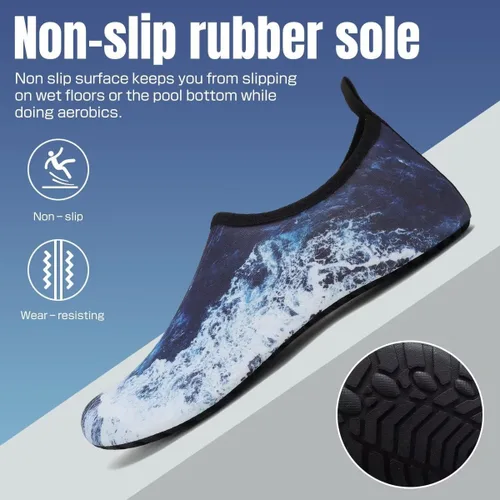 Vista 5 de YALOX - Zapatos acuáticos, de secado rápido, sensación de pies descalzos, para mujer y hombre calcetines acuáticos para exterior, playa, natación