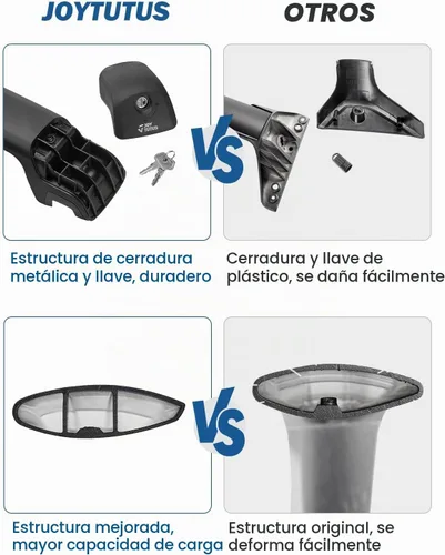 Vista 7 de JOYTUTUS Barras transversales de techo con cerradura compatibles con Chevy Chevrolet Traverse 2022-2026, barras transversales antióxido de aluminio