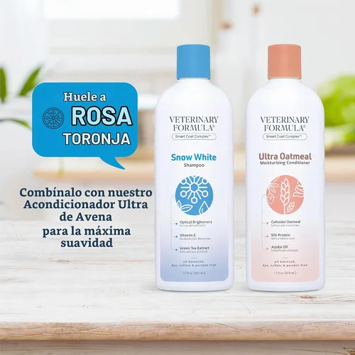 Vista 5 de Fórmula veterinaria Smart Coat Blanqueador y Removedor de Manchas Champú para Mascotas, 17oz