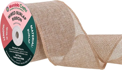 Vista 87 de Mandala Crafts Cinta de arpillera negra de 1.5 pulgadas de ancho para manualidades, rollo de 20 yardas de cinta rústica de arpillera para coronas