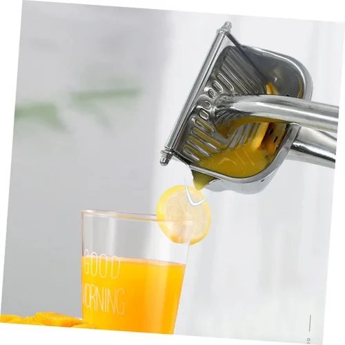 Vista 9 de Exprimidor manual de frutas de acero inoxidable, exprimidor de grado alimenticio para extracción de jugo, mango ergonómico, diseño que ahorra mano