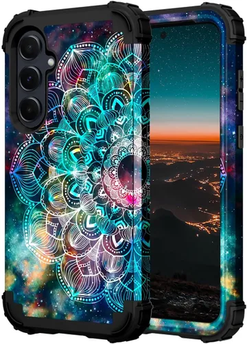 Vista 92 de Hocase Funda para Galaxy A37 5G, protección resistente a prueba de golpes, parachoques de goma de silicona suave+funda protectora híbrida
