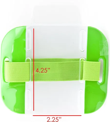 Vista 2 de OnDepot - Brazalete reflectante verde brillante con banda elástica ajustable (paquete de 2)