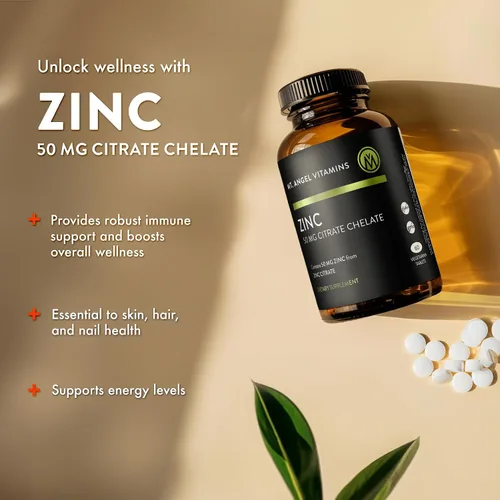 Vista 5 de Mt. Angel Vitamins - Citrato de zinc 50mg - Zinc 50 mg Citrato Quelato - Suplementos naturales de zinc fabricados en Estados Unidos - 60 tabletas