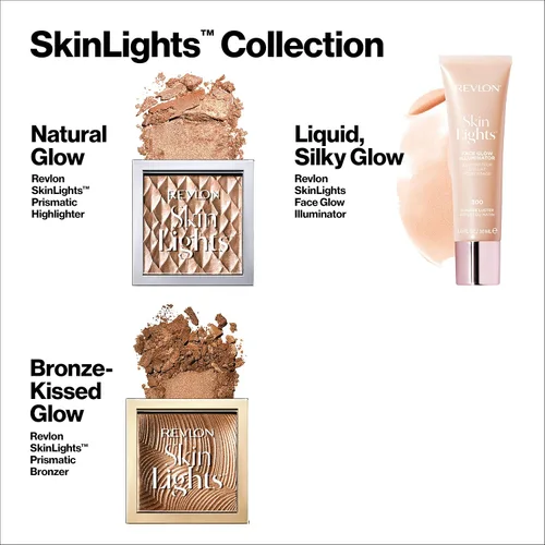 Vista 5 de Revlon Maquillaje iluminador, maquillaje facial en polvo prismático Skin Lights, brillo natural, acabado brillante, 201 Daybrak Glimmer, 0.28 onzas