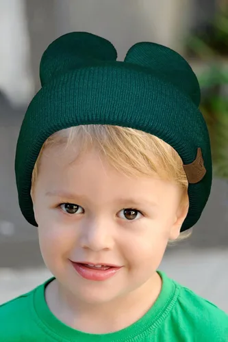 Vista 2 de Gorro de punto unisex con orejas de conejo y gato para bebés y niños
