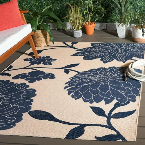 Vista 15 de SAFAVIEH Courtyard Collection CY7321 - Alfombra decorativa para interiores y exteriores, impermeable, fácil de limpiar, 2 pies 3 pulgadas x 6 pies 7