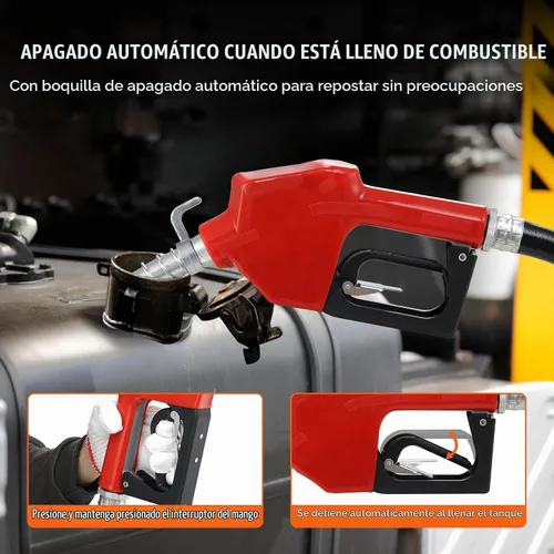 Vista 3 de VEVOR Bomba de Transferencia de Combustible, 12V DC 16 GPM 1/4 HP, Bomba Extractora de Gasolina con Boquilla Automática, Manguera de Descarga y Tubo