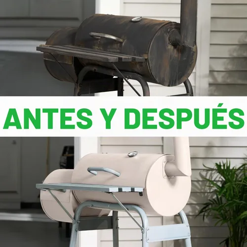 Vista 4 de Rust-Oleum 7750830 Pintura en aerosol de esmalte de alta temperatura, 12 onzas, almendra Protección de hasta 1200 °F, parrillas, ahumadores