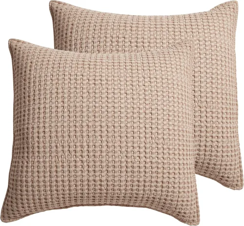 Vista 18 de Levtex Home - Mills Waffle - Juego de fundas de almohada Euro (Set de dos) - Spa - Tamaño de funda (66x66 cm), sin inserto