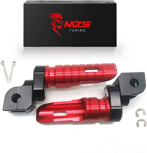 Vista 16 de MZS Estriberas de motocicleta, estriberas delanteras ajustables dobles CNC para el pie del conductor, reposapiés negro compatible con FZ07 FZ09 FZ10