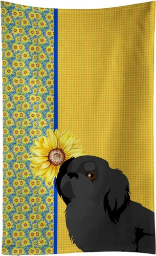 Vista 91 de Caroline's Treasures WDK5313KTWL - Toalla de cocina con diseño de girasoles de verano, color negro y tostado, Airedale Terrier, toalla de mano
