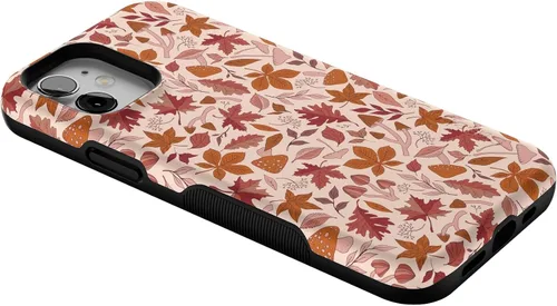 Vista 7 de Funda Casely para iPhone 12 Mini No puedo evitar enamorarme Hojas de otoño Compatible con MagSafe Diseño protector audaz
