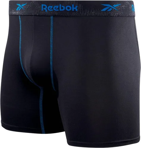 Vista 5 de Reebok Calzoncillos tipo bóxer para hombre, paquete de 4 unidades de ropa interior suave para hombre, calzoncillos deportivos para hombre (S-XL)