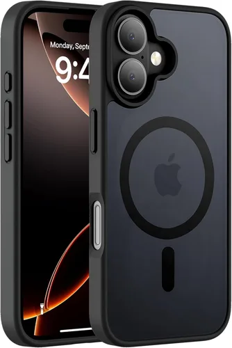 Vista 56 de Hualele - Funda magnética para iPhone 13 Pro, compatible con MagSafe, grado militar, a prueba de caídas, translúcida mate, parte trasera dura, borde