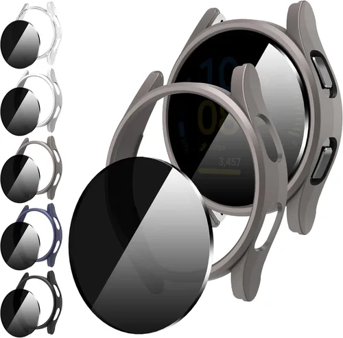 Vista 17 de Suoman 5+5 Pack para Samsung Galaxy Watch 7/8 Ultra 47mm (2024/2025) Estuche, Protector de pantalla de vidrio templado 9H + Funda protectora de PC