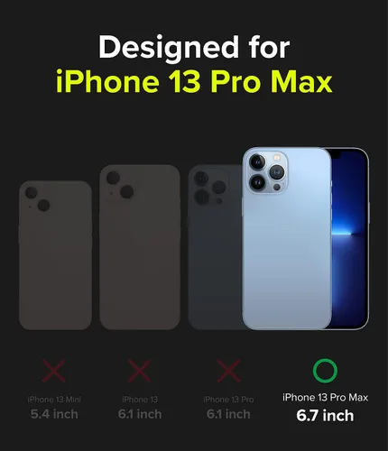 Vista 2 de Ringke Fusion-X - Funda compatible con iPhone 13 Pro Max, diseño de camuflaje, parte trasera dura, resistente, a prueba de golpes, avanzada funda