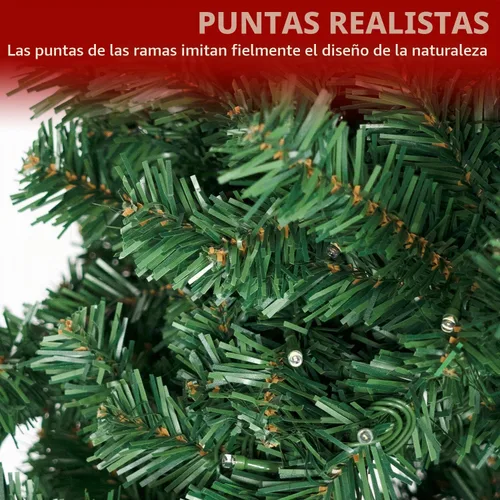 Vista 6 de Árbol de Navidad de 4 pies con luces, árbol de Navidad artificial con 100 luces LED y 334 puntas de ramas, árbol de Navidad con soporte plegable