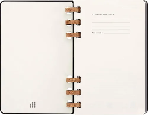 Vista 3 de Moleskine Agenda solar con espiral para año 2024 de 12 meses, tapa dura, grande (5 x 8.25 pulgadas), color negro
