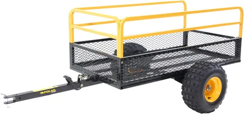 Vista 10 de Polar Trailer HDM 1400 TA – Remolque utilitario de alta resistencia con brazo de caminata tándem, 92" x 51" x 36", malla de acero de grado militar