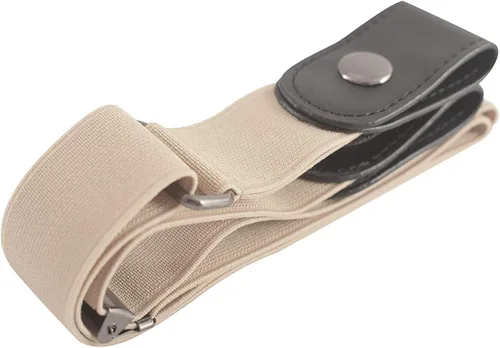 Vista 4 de Buckle-Less No Bulge Invisible Waist Belt Adjustable Free Size Comfortable Elastic Belt for Women or Men