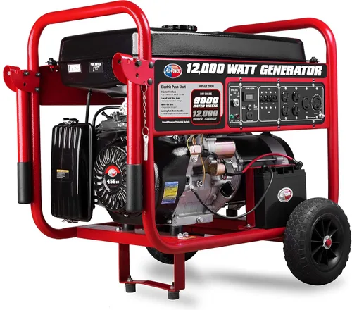 Vista 12 de All Power America - Generador de combustible doble de 10000 W, con arranque eléctrico, portátil, APGG10000GL 10000W, gas/propano, color rojo/negro