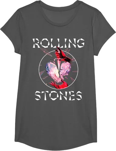 Vista 14 de Camiseta oficial de The Rolling Stones HD Prism Heart, Negro