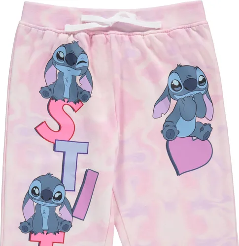 Vista 4 de Disney Lilo and Stitch - Pantalones deportivos para niñas con Minnie Mouse y princesas Disney, tallas 4-16 para niñas pequeñas y grandes