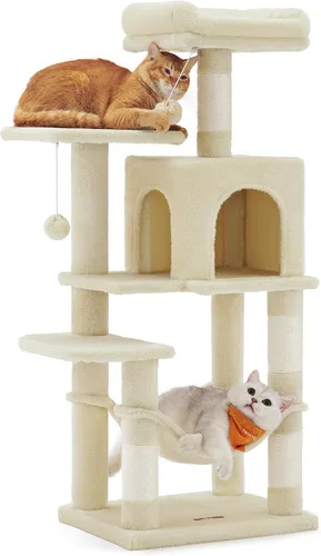 Vista 17 de Feandrea Cat Tree, 59.5-Inch Tall Cat Tower, Multi-Level Condo, Smoky Gray Gris ahumado (Smoky Gray)