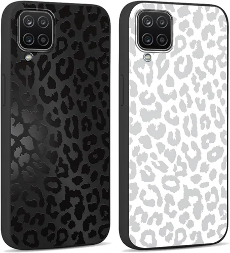 Vista 62 de Pack de 2 fundas con estampado de guepardo para Samsung Galaxy A03s 4G de 6.5", fundas de diseño de patrón de leopardo de lujo, de silicona suave