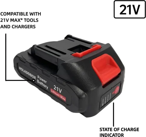Vista 2 de Batería de iones de litio S7 21V 2.0Ah con indicador LED