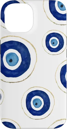 Vista 4 de Funda para teléfono con diseño de amuleto contra el mal de ojo, color blanco para iPhone 17