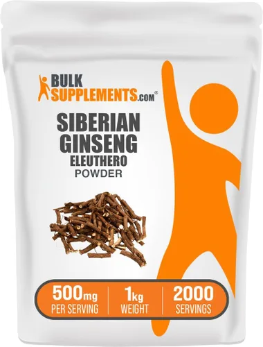 Vista 6 de BulkSupplements Eleuthero Powder - Polvo de ginseng siberiano, Eleutherococcus senticosus, suplemento de hierbas de ginseng - Sin gluten, 500