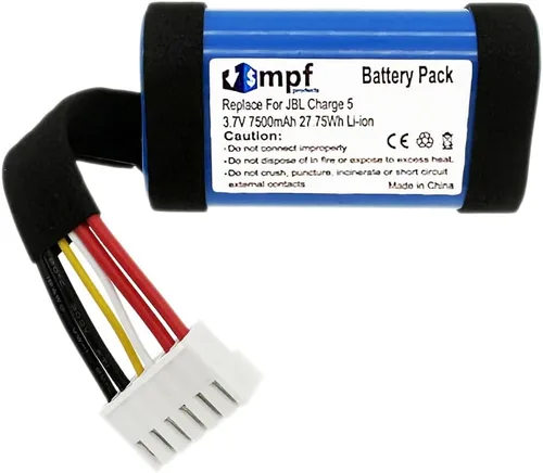 Vista 2 de Reemplazo de batería de 7500mAh 1AA011NA, GSP-1S3P-CH4A compatible con altavoz Bluetooth portátil JBL Charge 5