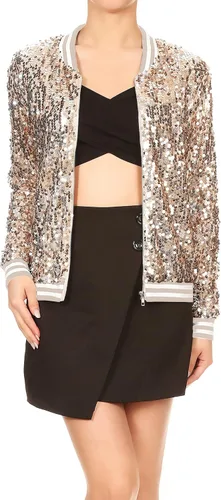 Vista 15 de Anna-Kaci - Chaqueta de manga larga con cremallera frontal y puños acanalados para mujer (personalizable)
