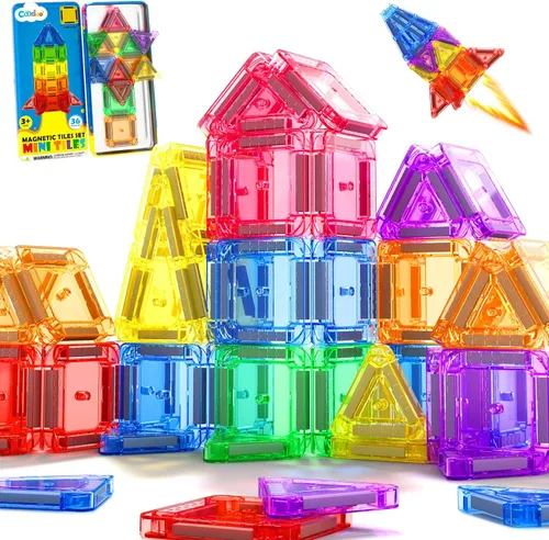 Vista 7 de Coodoo Juguetes de Dinosaurio Fichas Magnéticas 3D Dinosaurios Móviles para Niños 3-5 5-7 Juguetes Sensoriales para Exteriores para Niños Pequeños