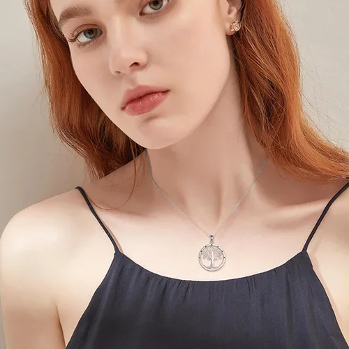 Vista 2 de POPLYKE Collar de plata esterlina Arwen Evenstar para mamá, niñas, esposa, novia, cumpleaños, día de San Valentín