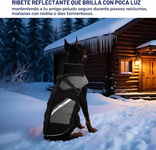 Vista 7 de Fuamey Chaqueta, abrigo, traje de nieve, ropa, chaleco, con arnés integrado, impermeable, cierre en la espalda, bolsa para excremento, con Negro