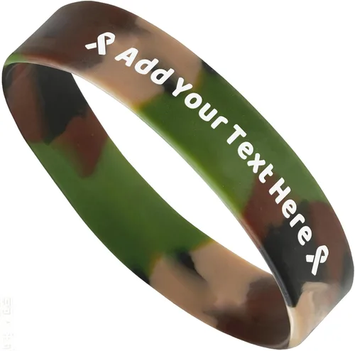 Vista 38 de 10-2000 piezas de pulseras de goma personalizadas con texto - Pulseras de silicona personalizadas a granel para conciencia, eventos, apoyo, regalos