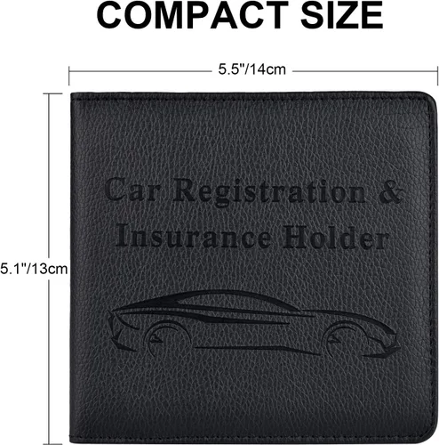 Vista 5 de Cacturism Soporte para registro y seguro de automóvil, guantera de vehículo, organizador de automóvil para hombres y mujeres, funda de accesorios