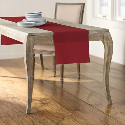 Vista 15 de LA Linen™ mantel de popelina de poliéster de 14 por 108 pulgadas Blanco P