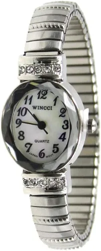Vista 3 de Reloj de pulsera para mujer con esfera ovalada y detalle de cristal