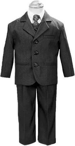 Vista 3 de Traje caqui de 5 piezas con camisa, chaleco y corbata