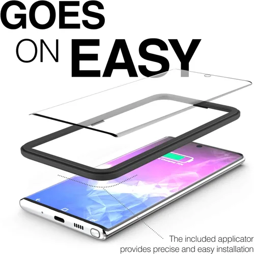 Vista 3 de magglass Protector de pantalla de privacidad para Galaxy Note 10, resistente a las huellas dactilares, protector de vidrio templado para Samsung