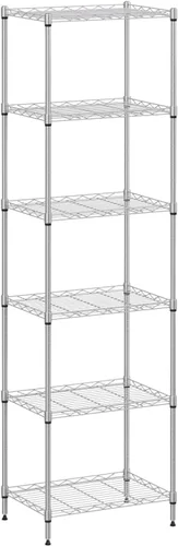 Vista 10 de BestOffice Estantes de almacenamiento de 5 estantes, estantería ajustable, estantes de metal, 11.6 pulgadas de profundidad x 21.5 pulgadas de ancho